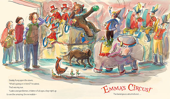 Emma's Circus illustration copyright Christine Davenier